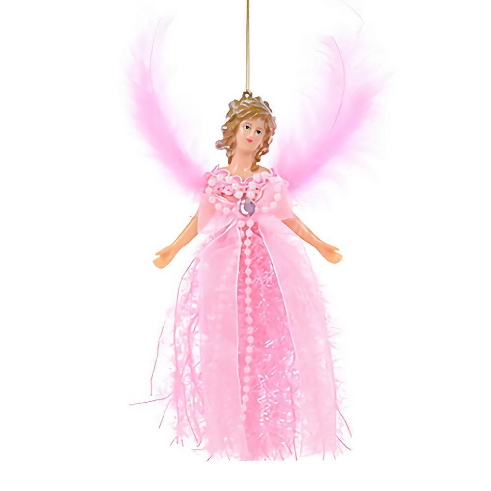 Christmas Plush Standing Angel Pendant Tabletop Ornaments For home Use Decorate Table Top Christmas Tree: Pink