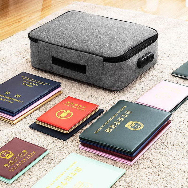 Porte-documents étanche de grande capacité pour hommes, pochette de documents A4, sacs à main d'affaires, certificat d'organisation du téléphone, sacs à serrure combinée