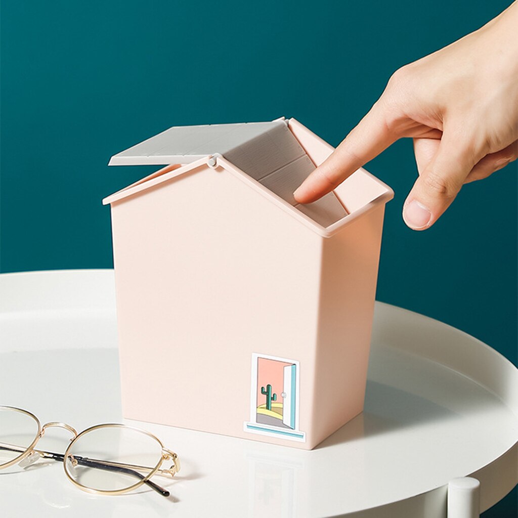 Nordisk hus form skraldespand hjemme bil spand med låg plast skraldekurv