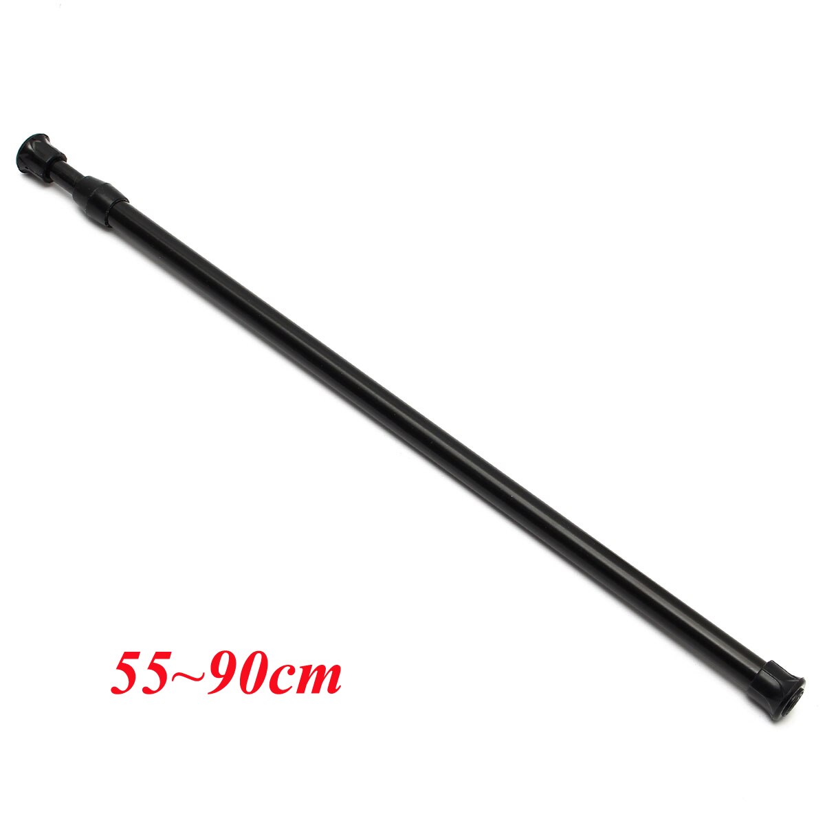 Telescopic Spring Tension Rod Metal Black Shower Curtain Pole Extendable Room Divider for Bathtub Shower Stall Window Wardrobe