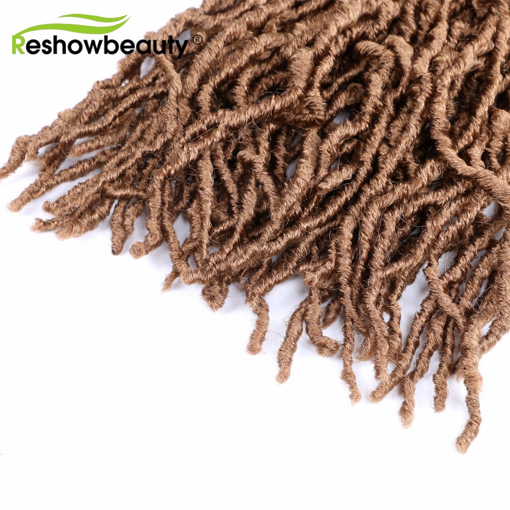 Synthetic Crochet Braids Nu Locs Faux Locs 24 inches Curly Reshowbeauty 20 Strands/Pack 110 Gram Pure/Ombre