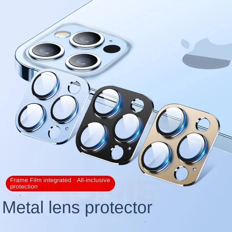 Camera Lens Protector voor iPhone 11 15 14 12 13 Pro Max Titanium Metalen Camera Cover Scherm Metaal Glas Voor iPhone 14 15 Pro MAX