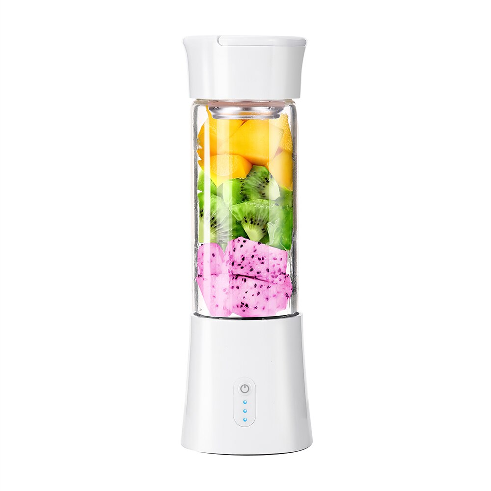 Portable Blender USB Mixer Electric Juicer Machine Smoothie Blender Mini Food Processor Personal Lemon Squeezer Orange Juicer: white