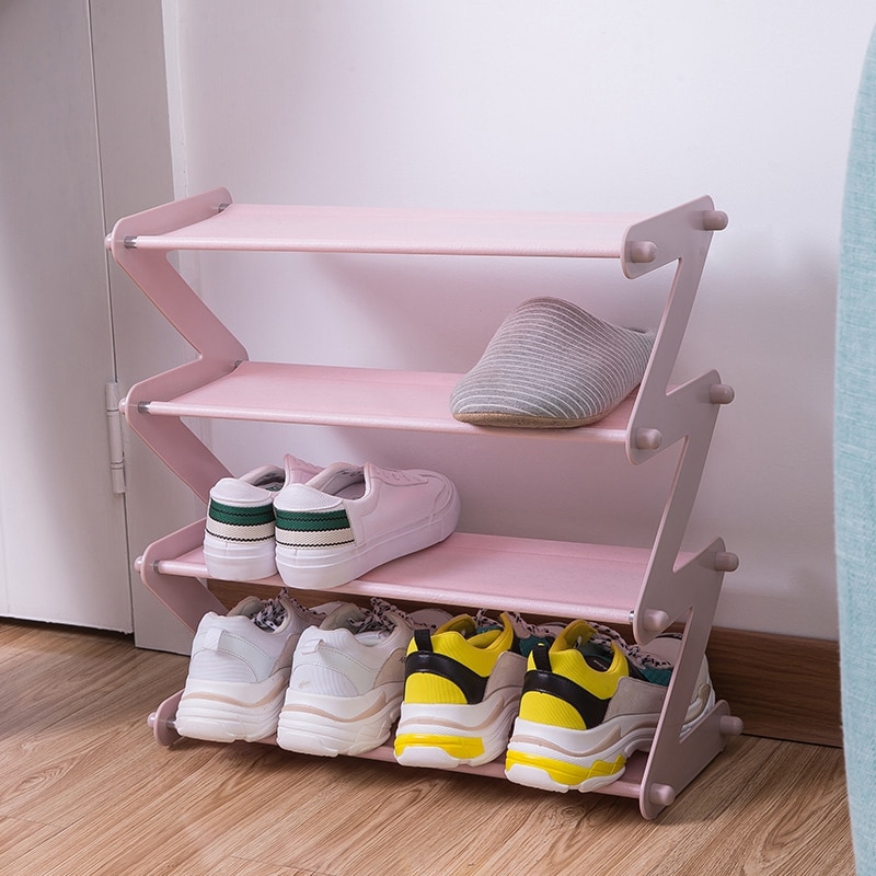 Simple Stainless Steel Assembled Shoe Rack Save Sp... – Grandado