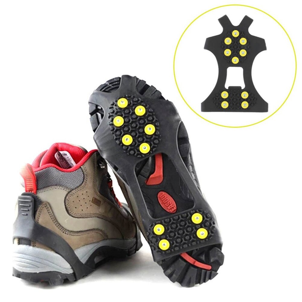 1 paar kampeerklimmen ijs stijgijzers antislip ijs sneeuw wandelschoenen spike grip beschermend gereedschap outdooruitrusting