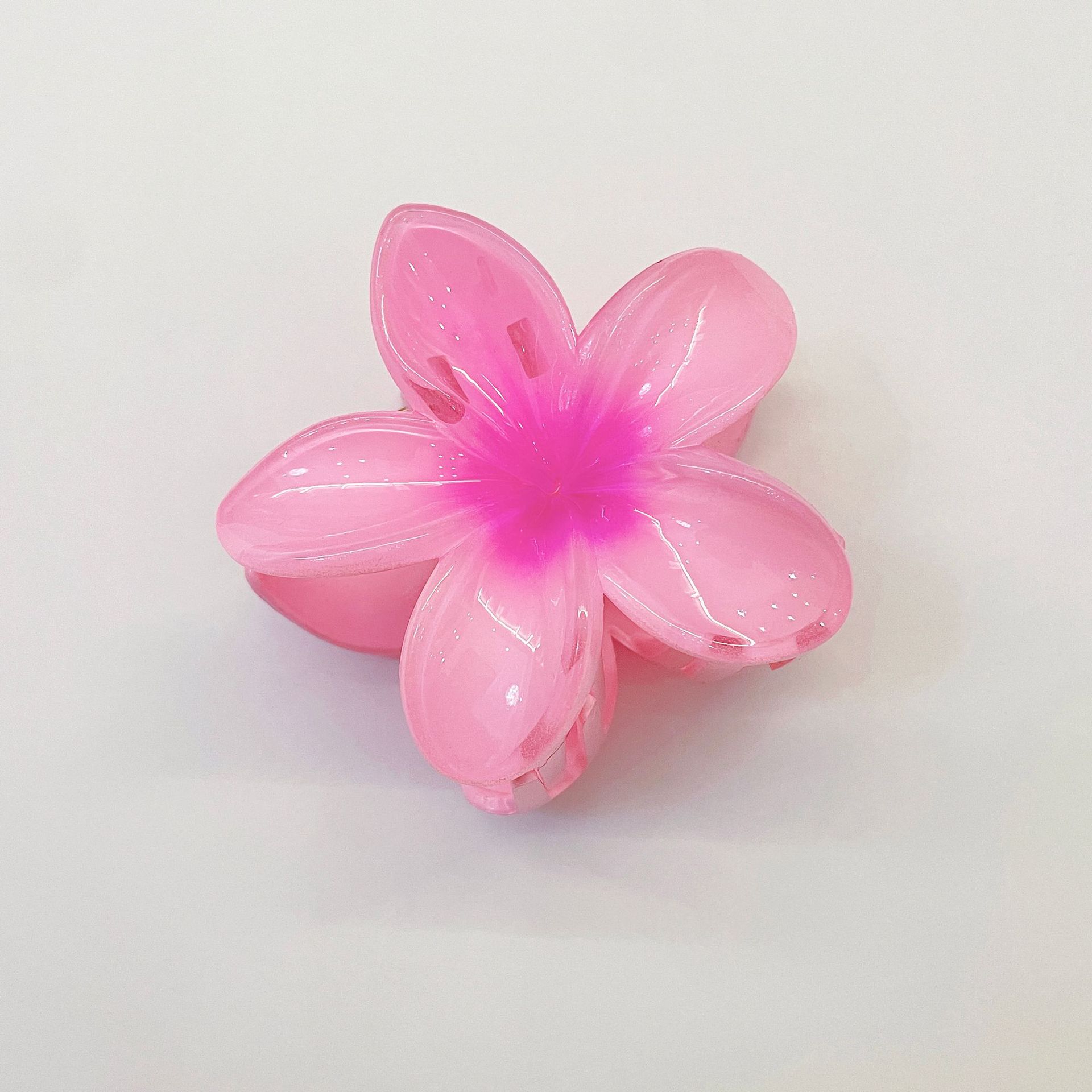 Vacation Egg Flower Hair Clips Hawaii Beach Claws Bohemian Hairpin for Girls: Pink