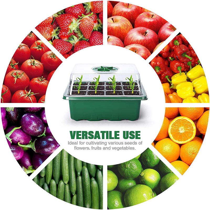 12-Hole Plant Nursery Pot Greenhouse Breeding Box Plant Flower Planter Box Propagation Gardening Planting Start Germination Box