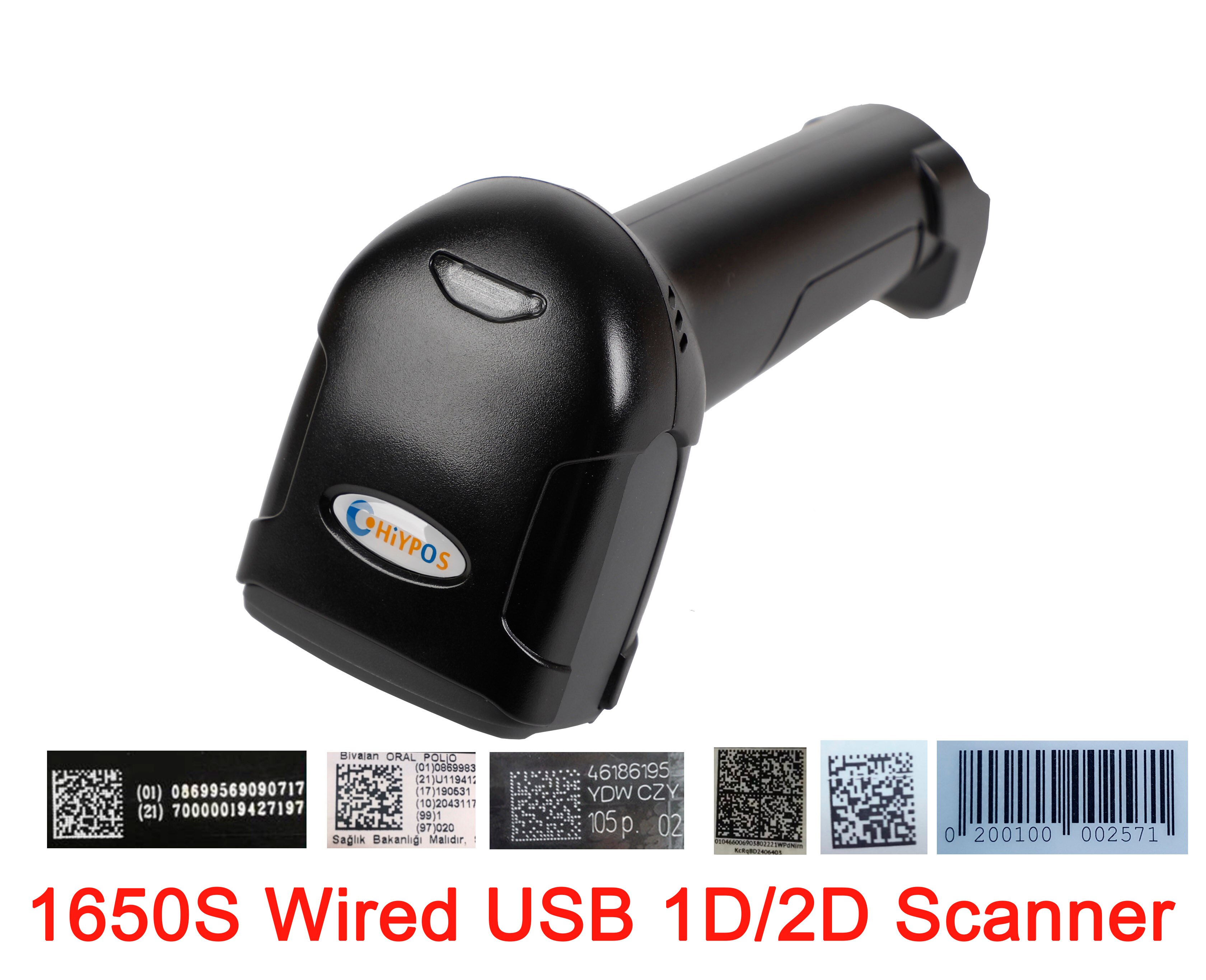 CHIYPOS Supermarkt Handheld 2D Code Scanner Bar Code Reader QR Code Reader USB LF1650S 2D Bar Code scanner: USB