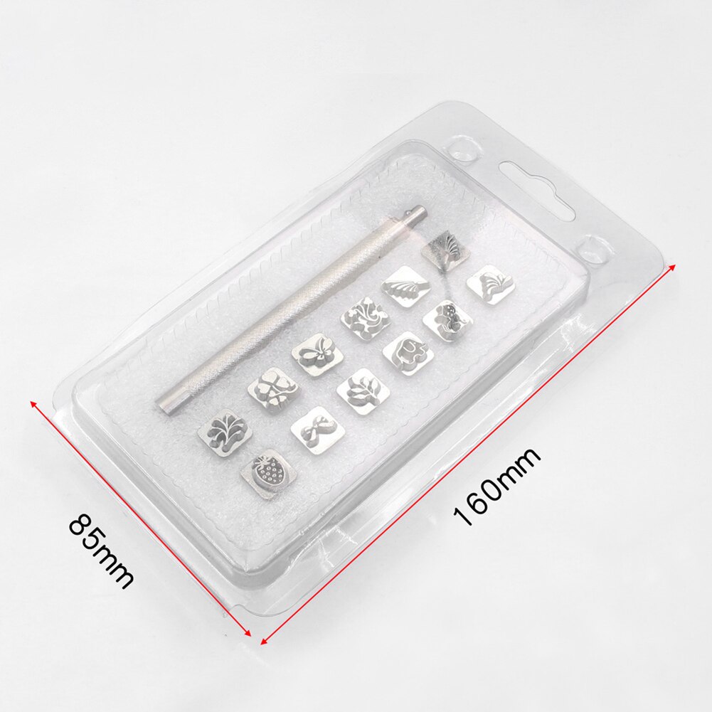 1 Set Leather Working Saddle Making Tools Leather Stamp Set for DIY Steel Punch Carving Metal Leather Craft Stamps Printing Tool