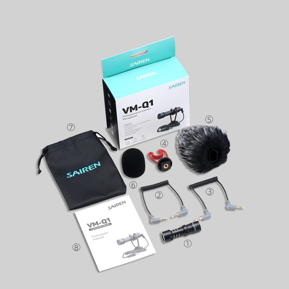 Condenser Microphone Wireless Microphone Vlog Video Mic VM-Q1 Q1 Broadcast Electret Capacitive Microphone