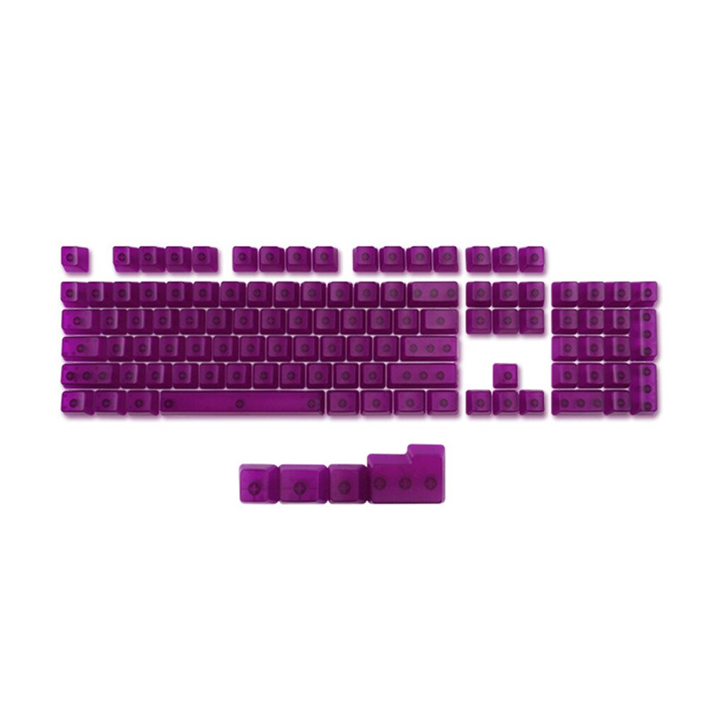 108 Keys Transparent ABS Keycaps Mechanical Keyboard OEM Non-Engraved Backlight Key Cap Compatible with Cherry MX/Kailh/Gateron: Purple