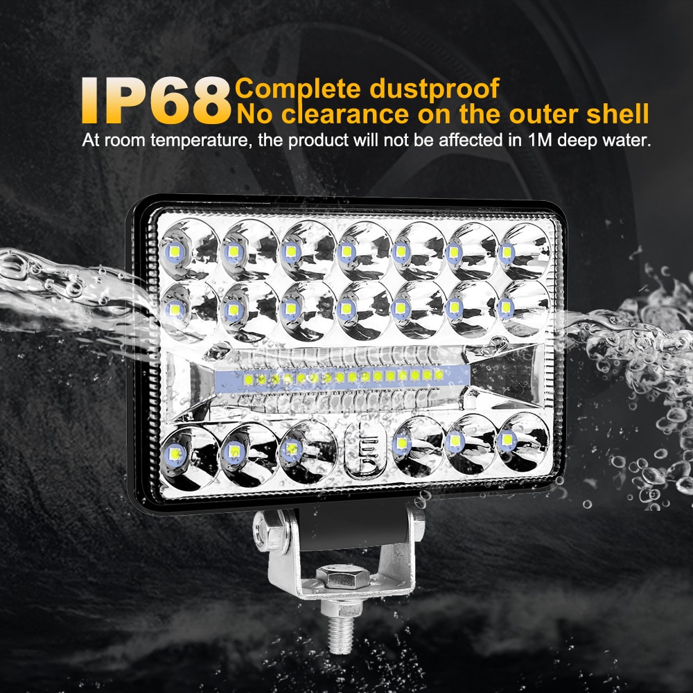 Barra de luz LED de 4 '', 5'', 6'', 7 pulgadas, punto todoterreno, luz de trabajo LED para camión, coche, barco, Tractor, 4x4, faros Atv, 12V, 24V