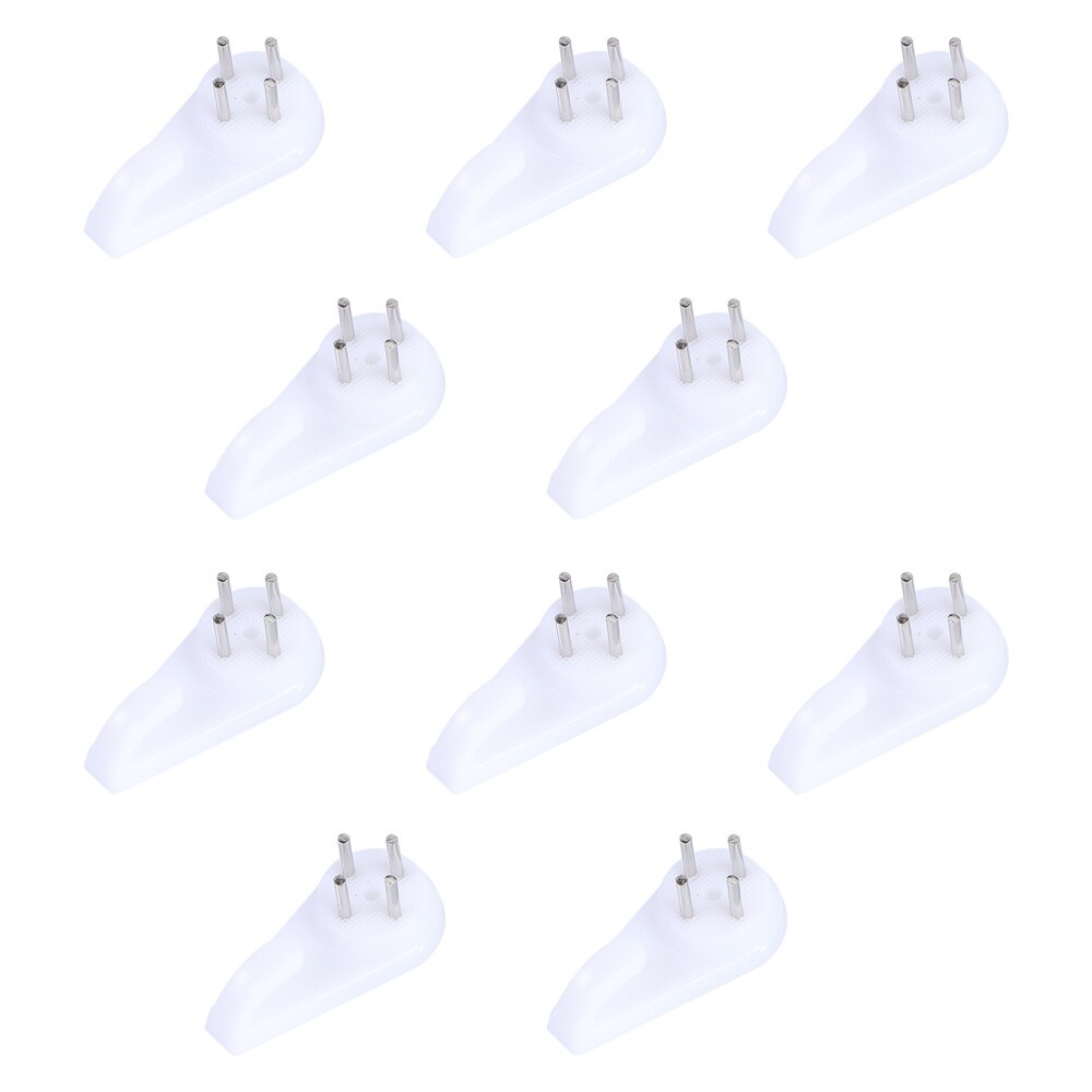 10pcs Seamless Nails Optional Painting Frame Invisible Hanger Seamless Hooks Nail Wall Seamless Photo Frame Nails: White