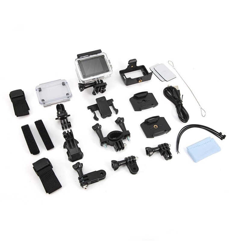 Action Camera Ultra HD 4K 30fps WiFi 2.0 inch 170D Underwater Waterproof Helmet Video Recording Camera Sport Cam