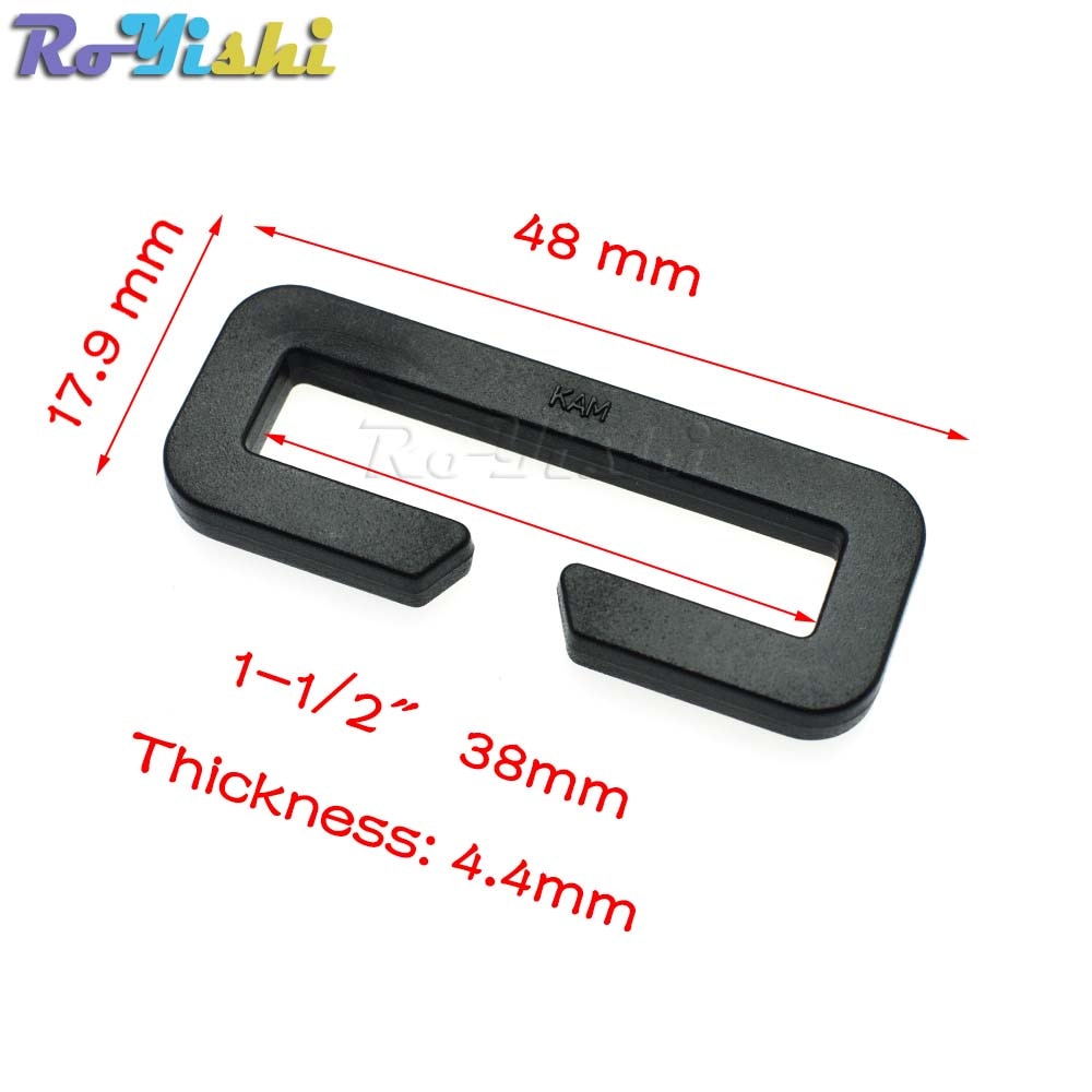 Plastic Looploc Rectangular Ring Buckle Backpack Webbing Strap Sports Bags Parts