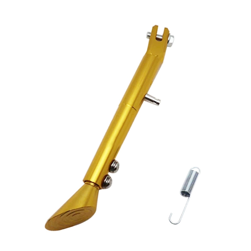 Supporto laterale per cavalletto per moto regolabile universale aggiornato in alluminio: Oro