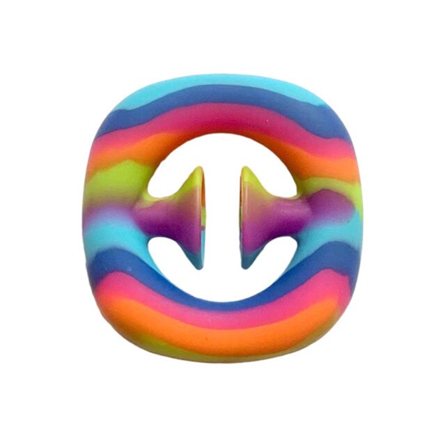 Anti Stress Fidget Toy Finger Hand Grip Simple Dimple Stress Reliever Adult Child Brinquedos Toys Decompression: C Multicolor