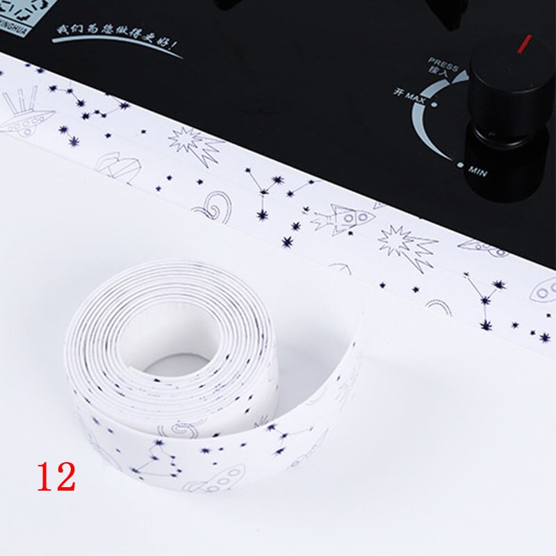 Kitchen joint sealing strip waterproof strip bathroom toilet slot corner tape: 12