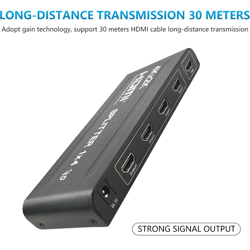 HDMI video distributor splitter 1 split 4 screen 4K HD 3D projector video computer host display split screen 1 in 4 out