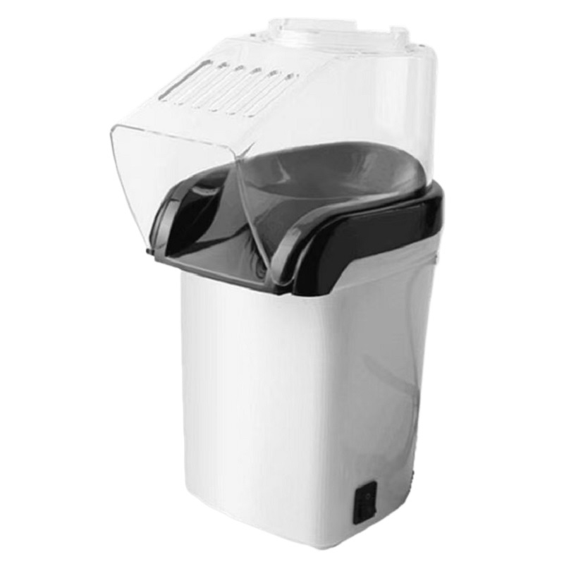 Electric Portable Popcorn Maker Fully Automatic Home Popcorn Popper Air Popcorn Machine Healthy No Oil Mini Popcorn Maker: WHITE / us