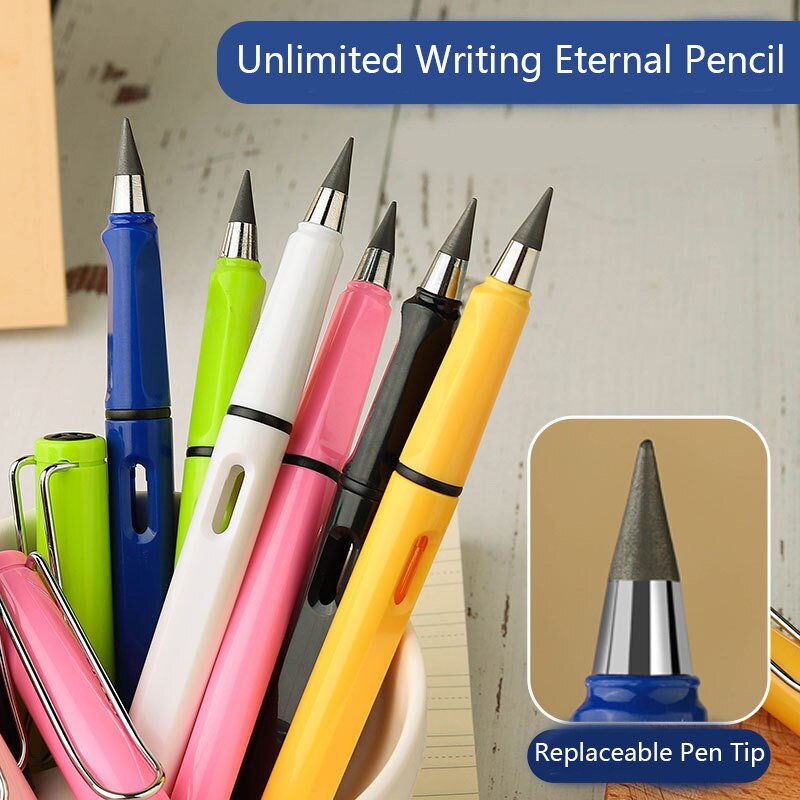 Juego de lápices eternos para escritura ilimitada, pluma borrable sin tinta, nueva tecnología, lápices mágicos para bocetos de arte, herramienta de pintura, para niños
