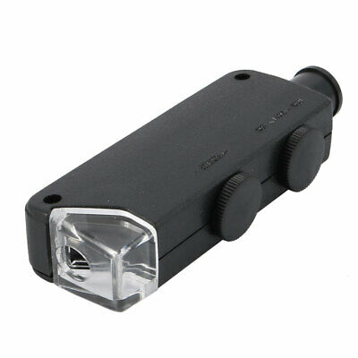 Portable 60X-100X Optical Illuminated Zoom Microscope Lens w LED Light