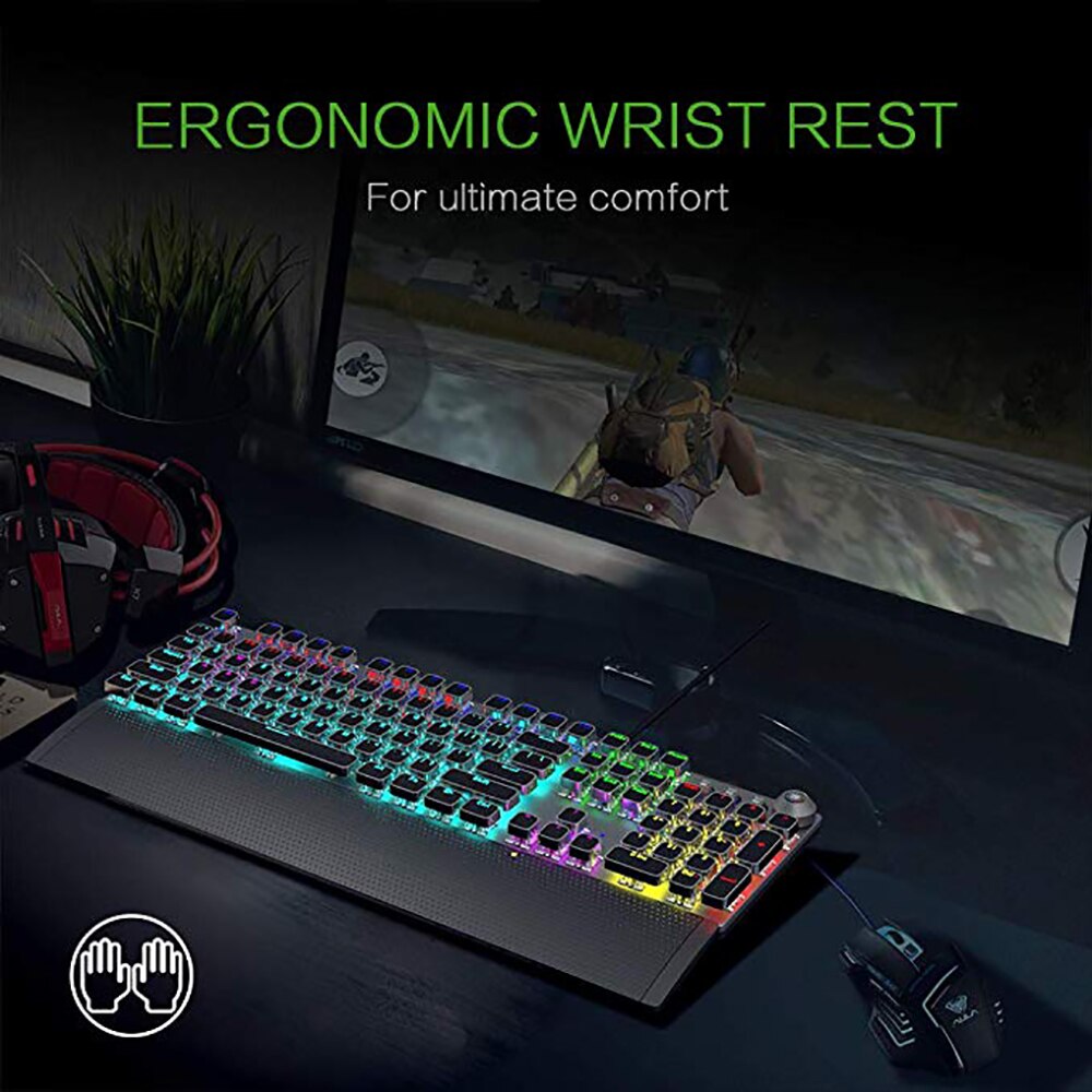 Gaming Keyboard Mechanical Keyboard Blue Switch Wired Keyboard RGB Backlight Gaming Mechanical Keyboard For Computer Gamer