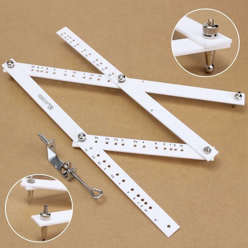 34cm Drawing Ruler Artist Pantograph Folding Ruler Reducer Enlarger Tool Art Craft For Office School Supplies