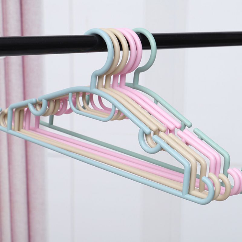 5Pcs Kleurrijke Plastic Hangers Voor Wasknijpers Draad Antislip Drogen Kledingrek Volwassen En Kinderen Hanger Outdoor Droogrek.