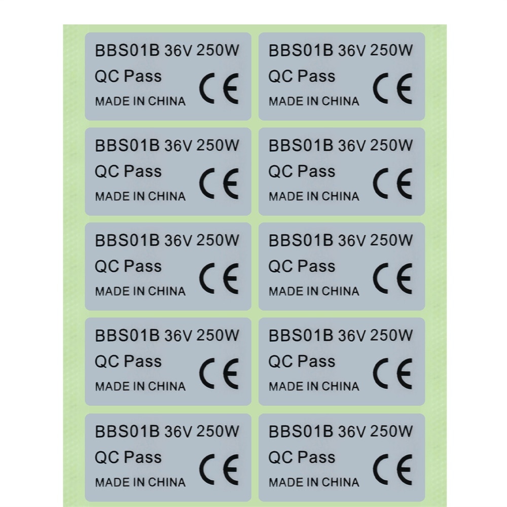 4 PCS/Lot 36V 250W Mid Drive Motor Sticker Electric Bicycle Conversion Kit Sticker for HUB Wheel Dirve eBike Motor