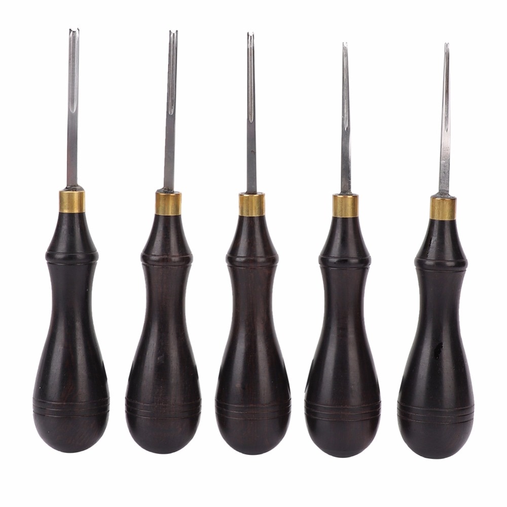 Lederen Rand Blade Ebbenhouten Handvat Diy Leather Craft Edger Trimmen Tool Beveling Skiving Snijden Lederen Craft Rand Beveller Tool