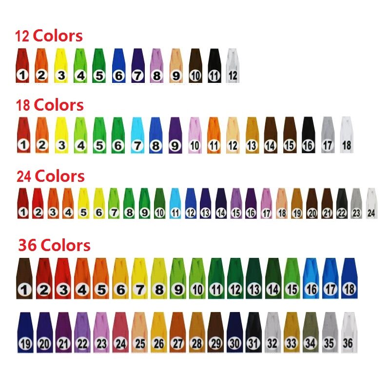 12/24/36 Colors Per Box Deli Wax Crayon Kids Oil Painting Stick Candy Color Oil Pastel Crayon Child Safety Non-toxic Pastel 0101