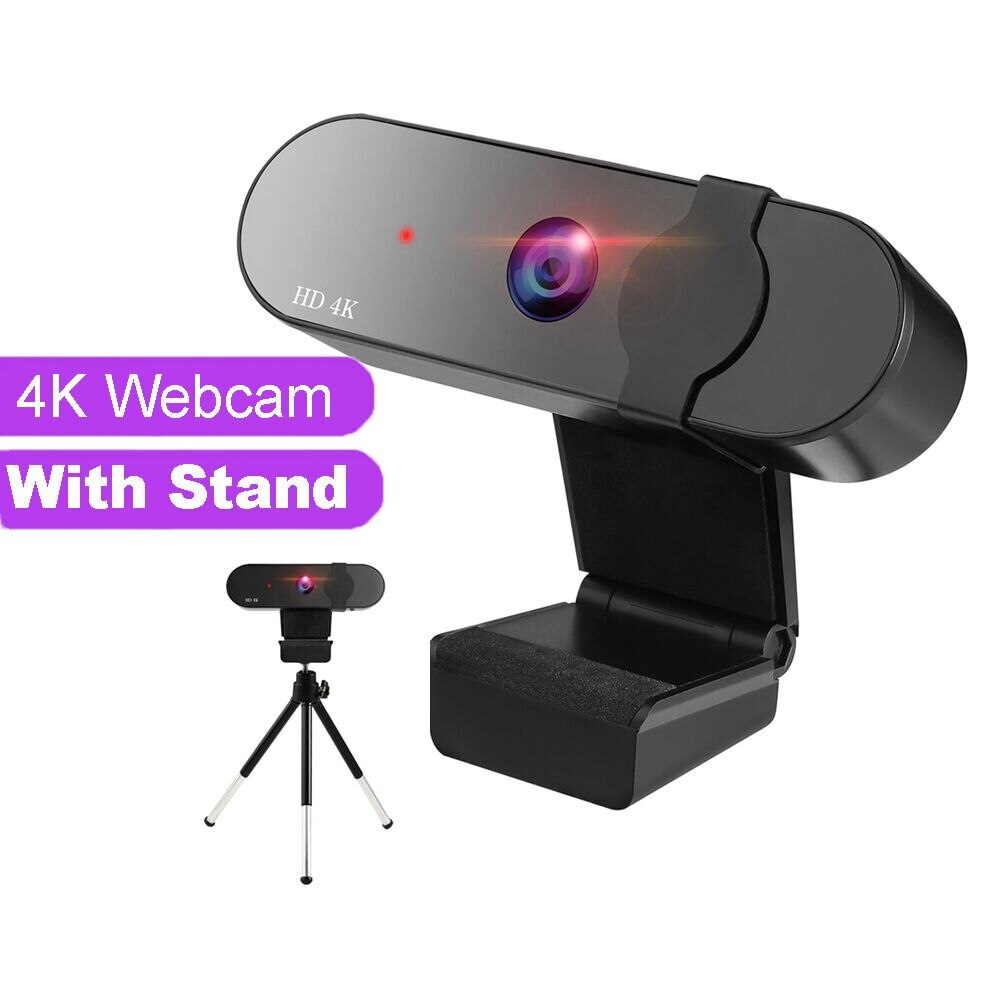 Hd 4K Web Cam 2K 1080P Webcam Pc Computer Camera Autofocus Usb Web Camera Laptop Camera met Ingebouwde Microfoon Voor Video Live: 4K With Stand
