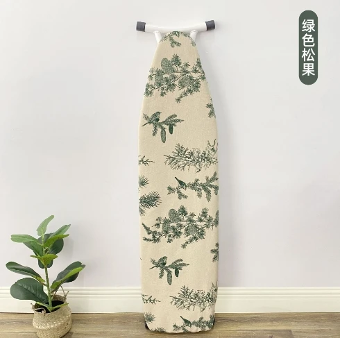Funda de repuesto para tabla de planchar de lona con estampado de flores de flamenco, lavable, antideslizante, aislante térmico, Protector para mesa, 140x50 cm: YELLOW