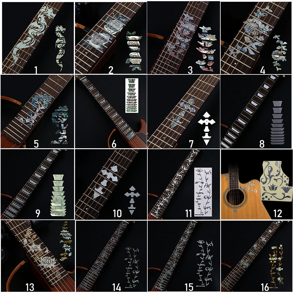 1PC gryf gitarowy ultra-cienki naklejka Bass dekoracyjny krzyż naklejki naklejki na Guitarra Instrument muzyczny część do gitary elektrycznej