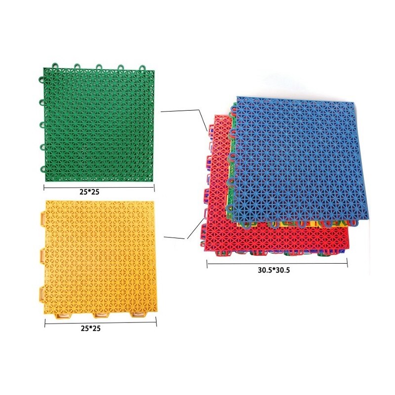 10 x 10 i diy skjøteteppe teppe tykt pvc antiskli hul matte kjøkken dårlig dårlig dusj dekk balkong basseng dreneringsmatter