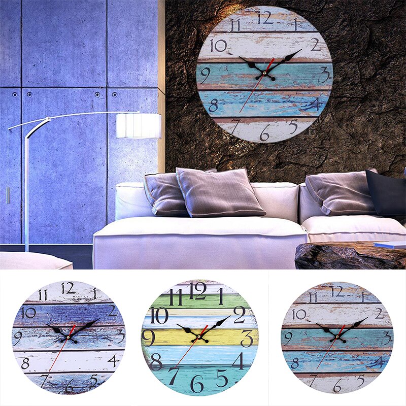 Wooden Wall Clock Silent Non-Ticking Battery Opera... – Grandado