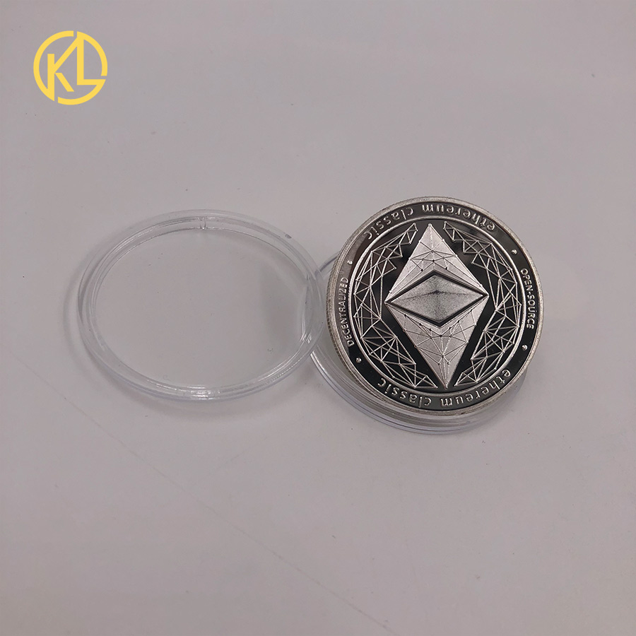 CO012 Gold Plated Ethereum Classic Coin Commemorative Coin Art Collection Physical Metal Imitation Home Party Decoration: CO-012-2