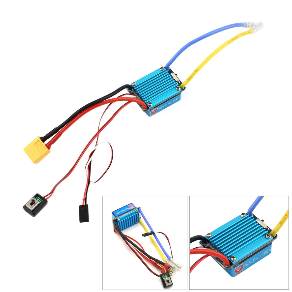 Wasserdichte Gebürstet ESC 160A 3 S mit 5 V 1A BEC T-Stecker Für 1/12 RC Auto