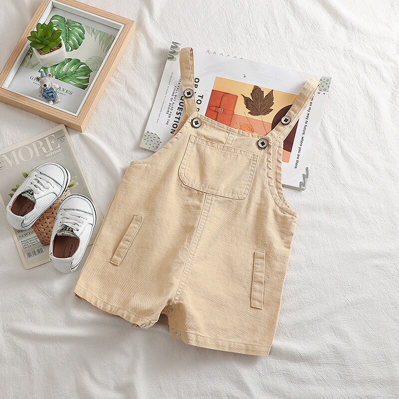 Baby Kids Jumpsuits Korean Casual Shorts for Boys Toddler Girl Overall 1 2 3 4 Years Kids Pants Summer Child Shorts