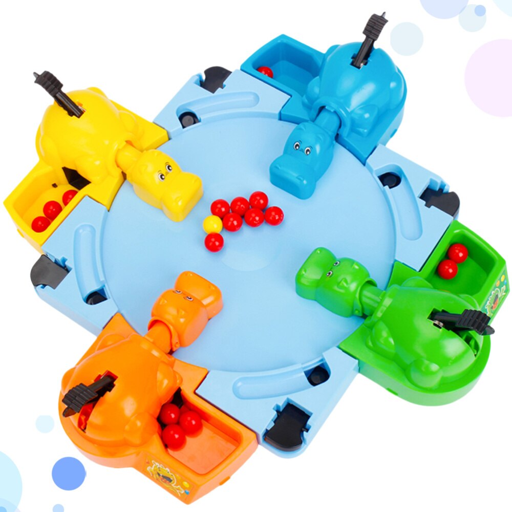 1 Set Kids Toys Interesting Lovely Marble-swallowing Hippo Early Education Tool Interactive for Girls Boys Toddlers