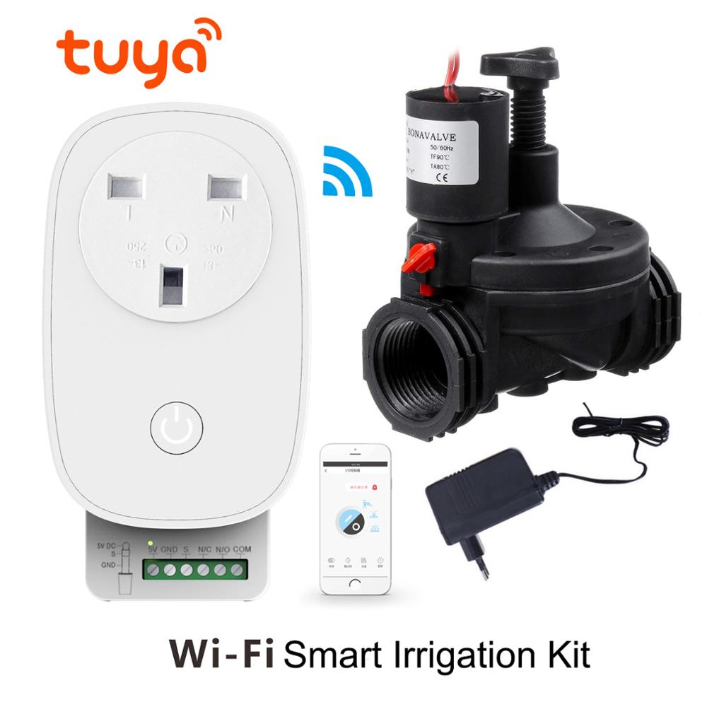 Tuya wifi vandingssystem anlæg automatisk timer hjem haven vanding timer smart controller magnetventil vandingscomputer: Uk kit