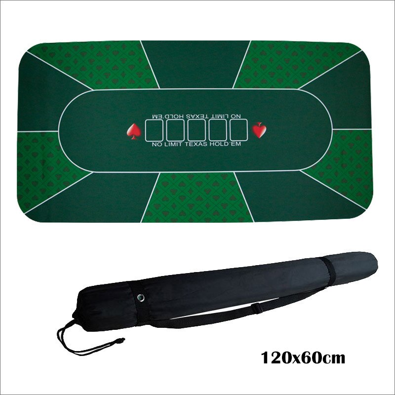 Tapis de Table de jeu de 1.2m, tissu de dessus de Table en caoutchouc, pour jeu de Poker Casino, Texas Hold'em Sic Bo, Blackjack, tapis de jeu: Texas Green