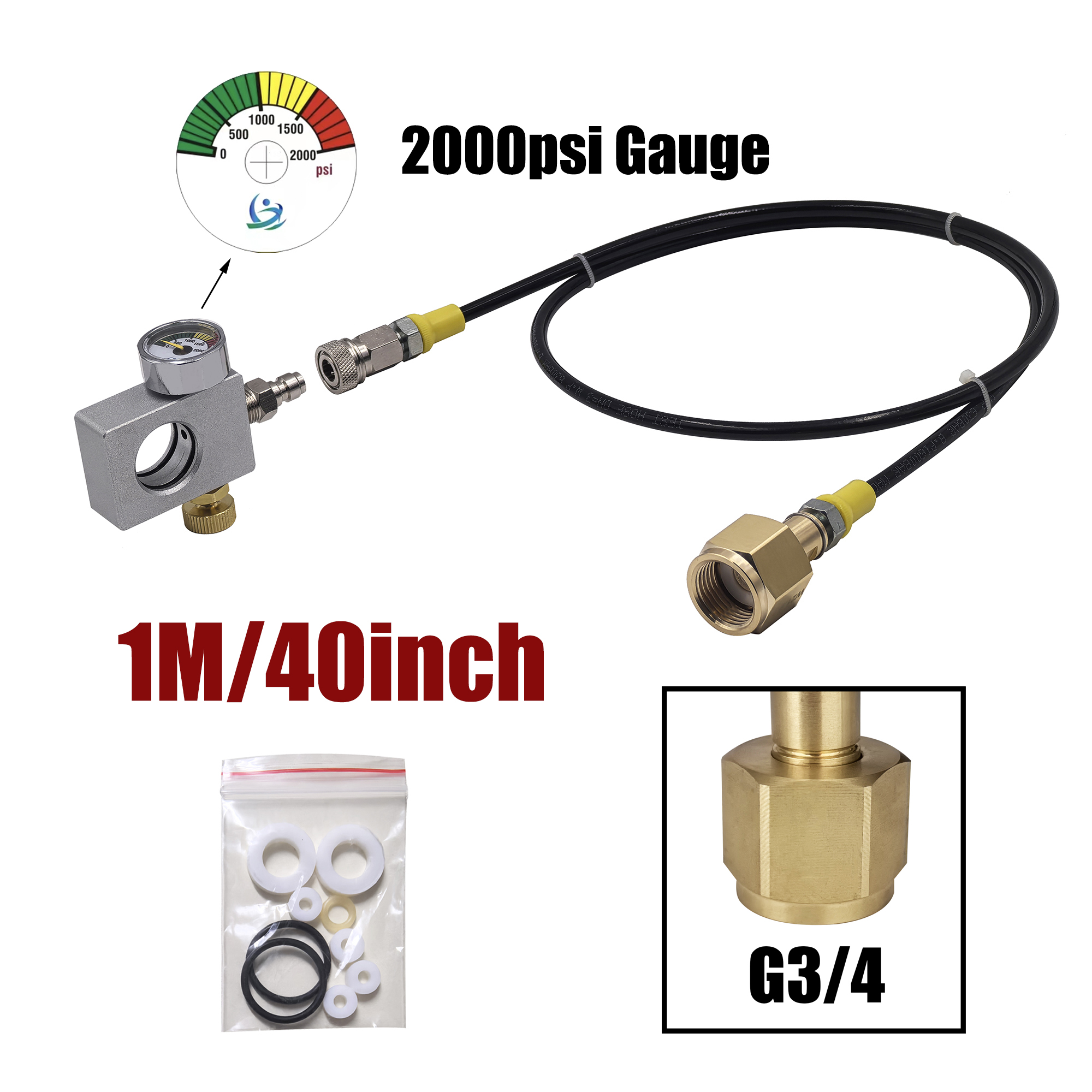 Adaptador de llenado de cilindro de dióxido de carbono 2025, manguera, estación de llenado de repuesto de carbonatador para botella de cilindro de CO2 rosa DUO Terra Art Gaia: Gris claro