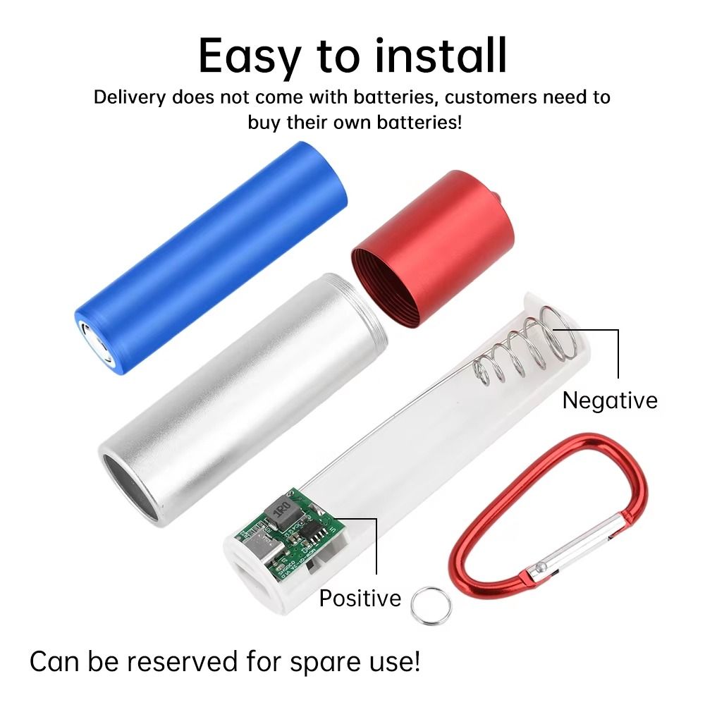 Universele Batterijhouder Case - Geschikt voor 18650/21700 Batterijen - Snellaad Powerbank Box