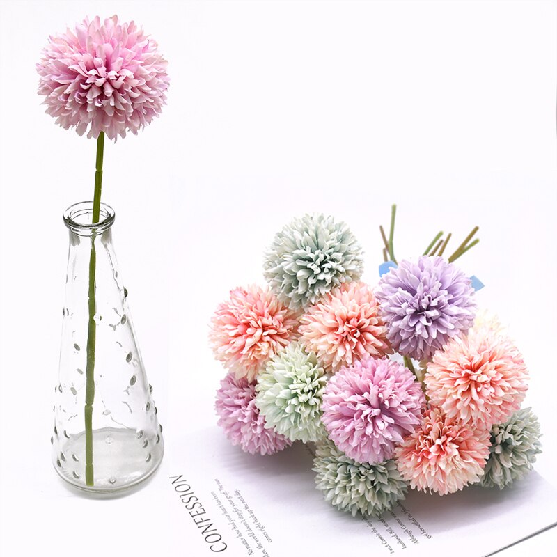 Bolas de flores de diente de león de seda de 29cm 3 uds., pompones de flores artificiales para decoración de boda, de cumpleaños, guirnalda de flores DIY