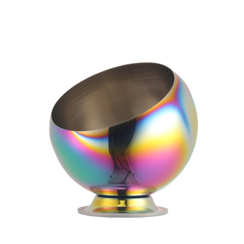 1Pcs Rvs Kruiden Container Kommen Spice Gereedschap Voedsel Opslag Voor Kruiden Knoflook Koriander Voor Openbaar Gebruik: Rainbow NO.0 1pcs