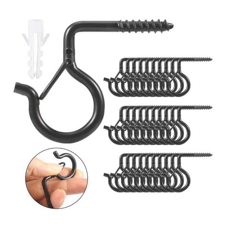 20/40 sztuk domowego śruba z haczykiem z klamra bezpieczeństwa projekt haczyk robić zawieszania lampy nadaje się robić światła zewnętrzne