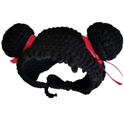 Ubranka dla kotów szczeniaczek kot śmieszne włosy kostium zimowy ciepły pluszowy kot kapelusz dla małych psów kotek odzież N62: S