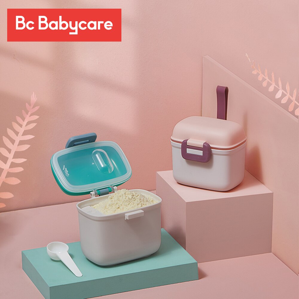 BC Babycare-caja de leche en polvo para bebé, botella de cuchara, dispensador portátil de fórmula de leche en polvo, contenedor de alimentos, caja de aperitivos